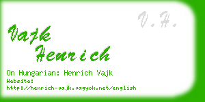 vajk henrich business card